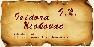 Isidora Miokovac vizit kartica